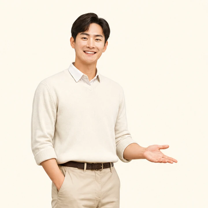 K8 신차 장기렌트카 상담 신청을 안내하는 담당자